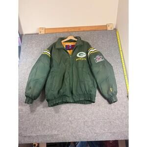 Vintage Pro Player NFL Green Bay Packers Full Zip Jacket Men's Size Large